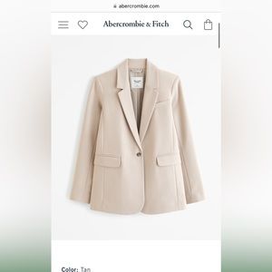 Abercrombie & Fitch Tan Oversized Blazer XL NWT!!